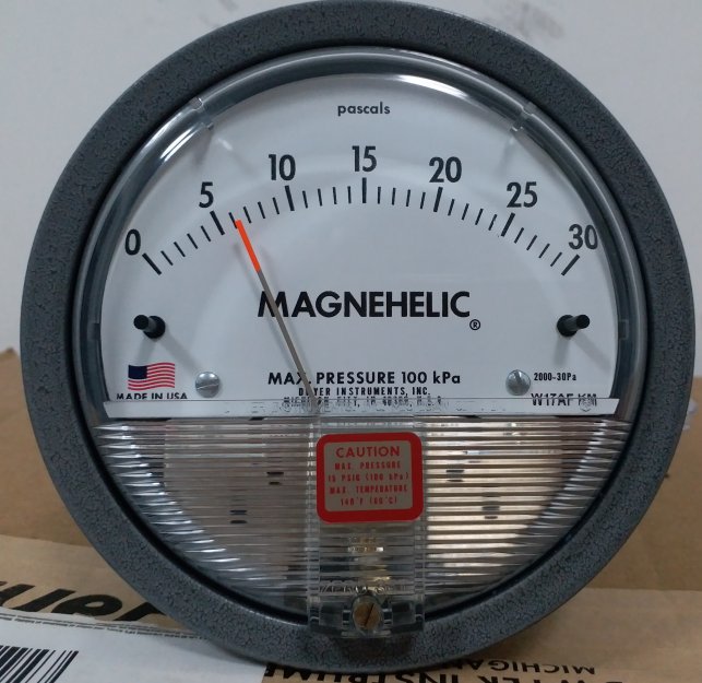 美國DWYER指針式壓差表，MAGNEHELIC系列2000-30PA，潔凈室專用