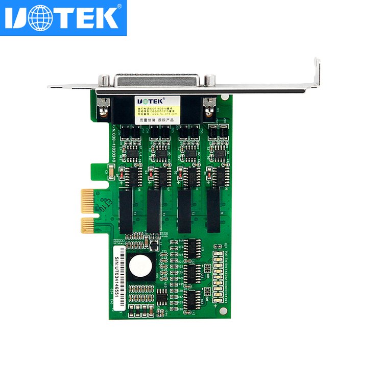 宇泰(UTEK)PCI-E轉(zhuǎn)4口RS485\/422串口卡串口擴(kuò)展卡工業(yè)級UT-794I