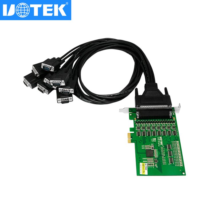 宇泰(UTEK)PCI-E轉(zhuǎn)8口RS485\/422電腦串口擴(kuò)展卡工業(yè)級(jí)UT-798