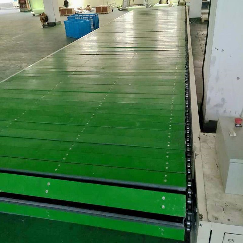 木板輸送帶防磨家具輸送線(xiàn)廢舊家電拆解鏈板輸送機(jī)廢舊金屬回收線(xiàn)