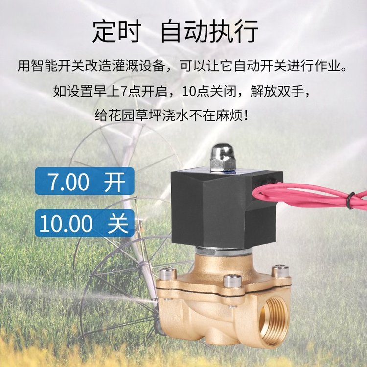 220V24電子水管開關(guān)閥無線WIFI智能電控閥遠(yuǎn)程遙控水閥銅閥