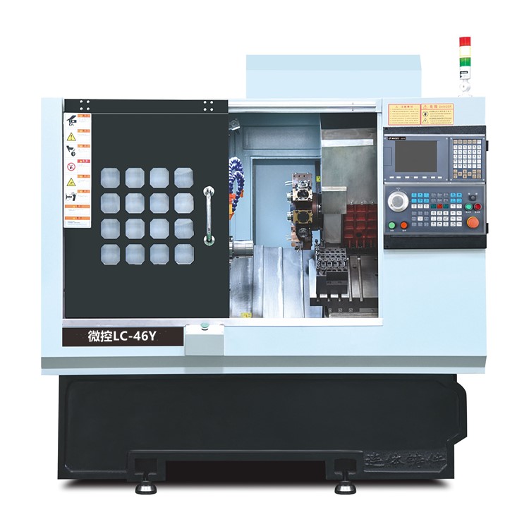 微控斜床身數控車床Y軸車銑復合數控機床CNC車床刀塔動力頭