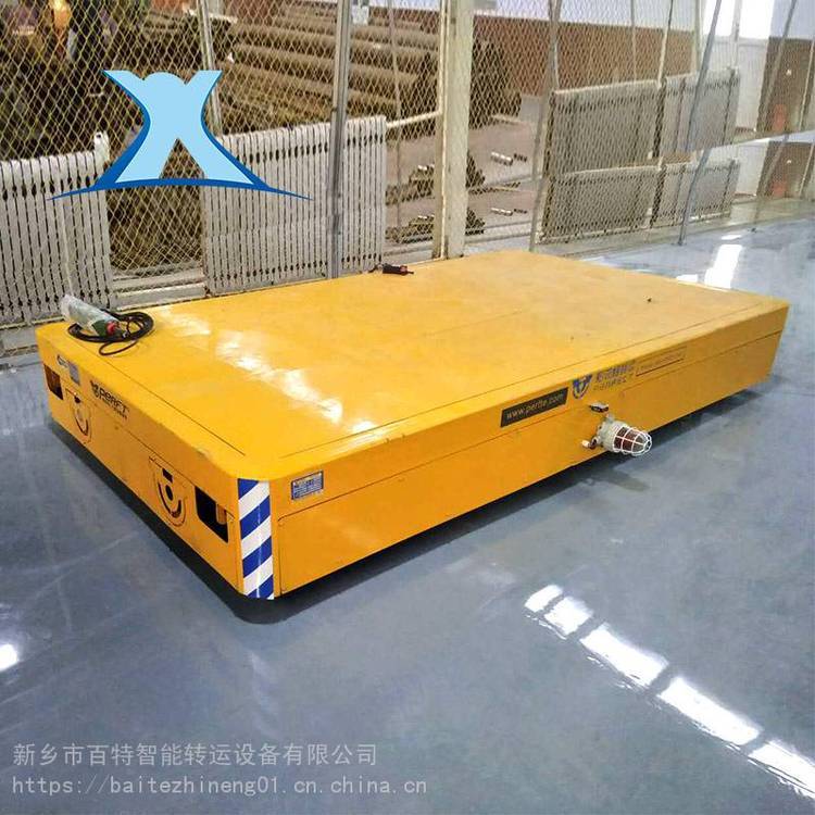 重型搬運遙控電動平板車20噸廠內(nèi)轉(zhuǎn)運蓄電池平臺車_百特智能