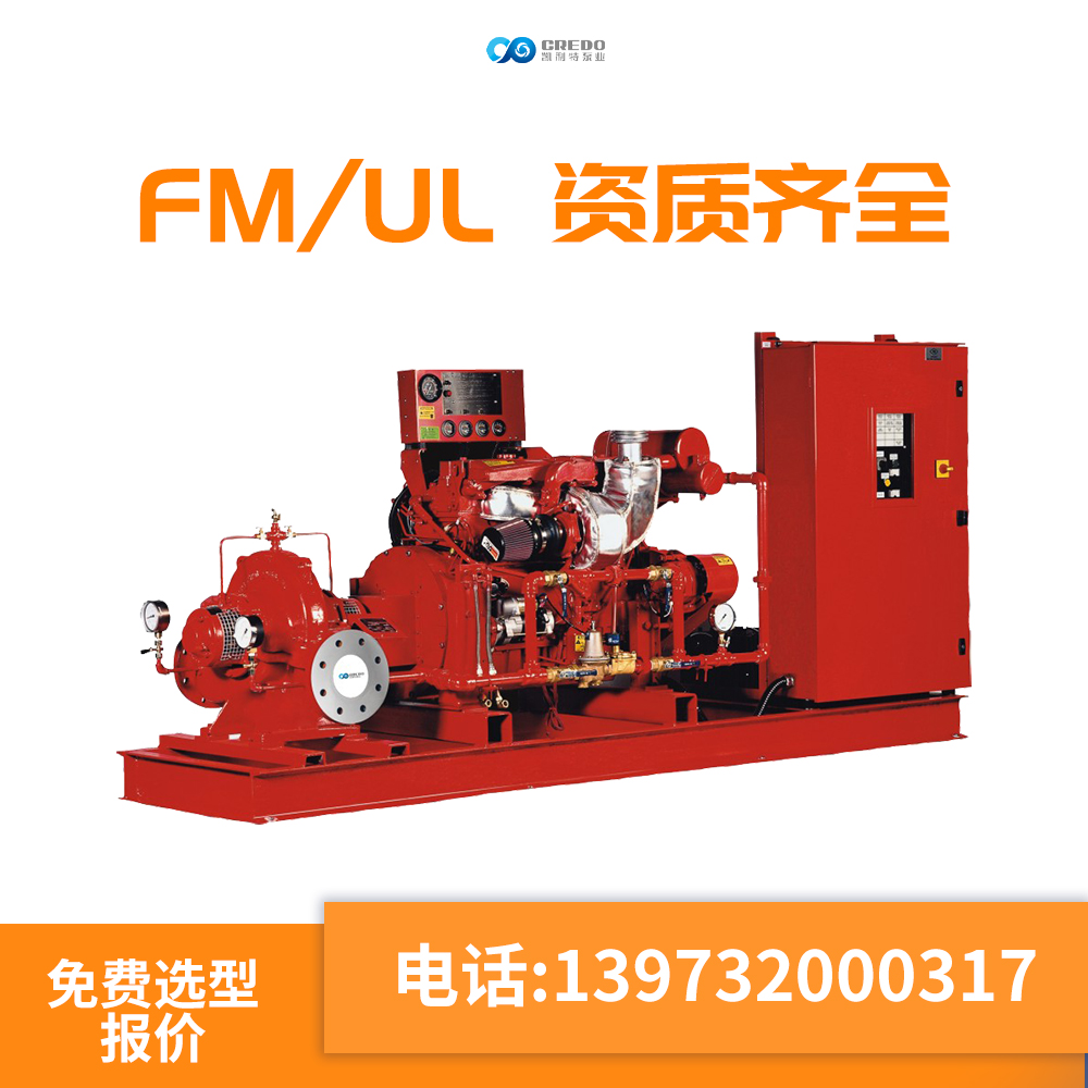 CSF125-300G柴油機(jī)消防泵FM\/UL認(rèn)證消防用泵生產(chǎn)廠家