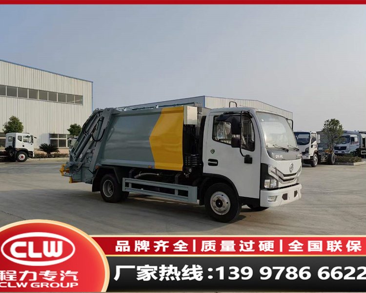 東風3308軸距7方壓縮垃圾車弧形箱體小多利卡后裝