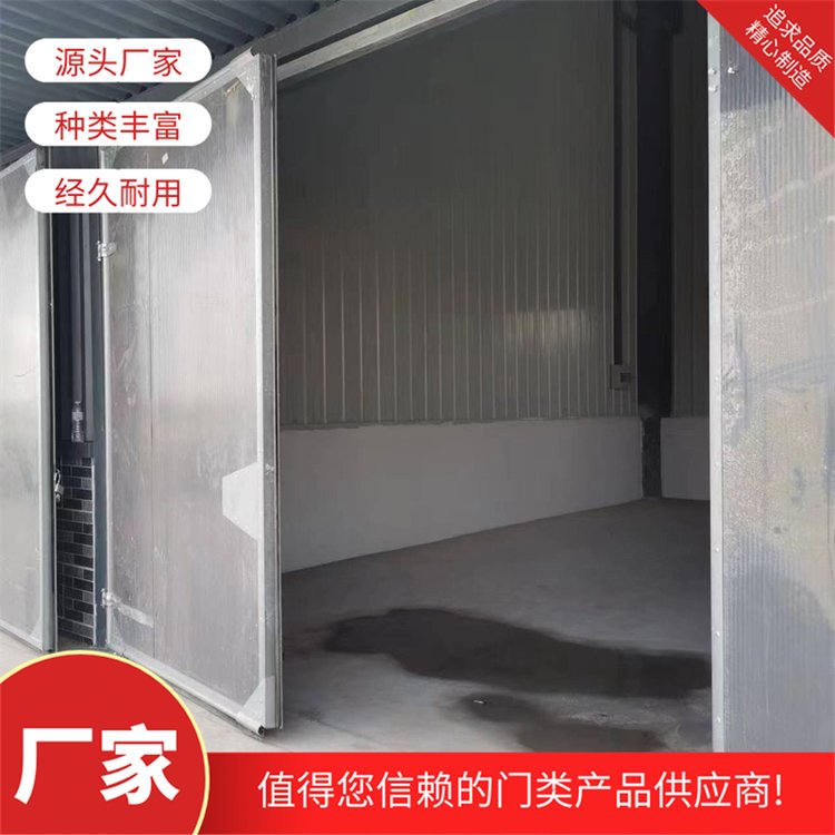 奇道車(chē)間彩鋼板大門(mén)廠(chǎng)房夾芯板保溫門(mén)夾芯巖棉板門(mén)定制