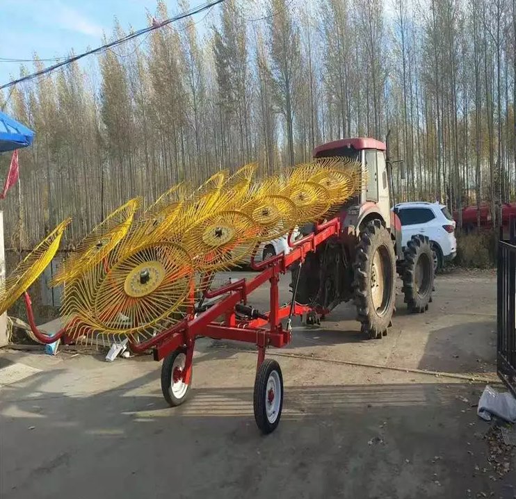 牽引小麥秸稈圓盤摟草機(jī)液壓升降加重大圓盤80彈齒耙成壟機(jī)