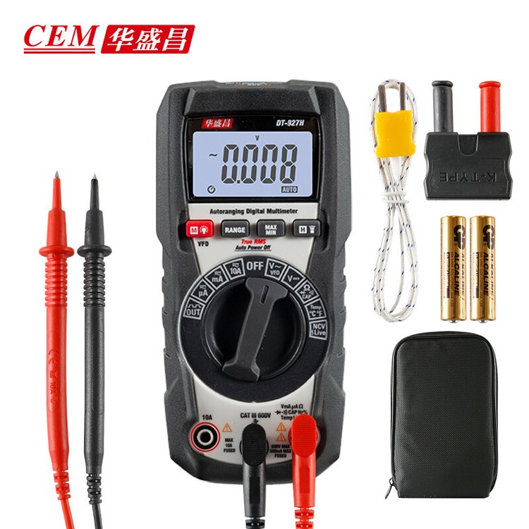 華盛昌CEMDT-927H數(shù)字萬用表真有效值防燒背光高精度電工表電流表