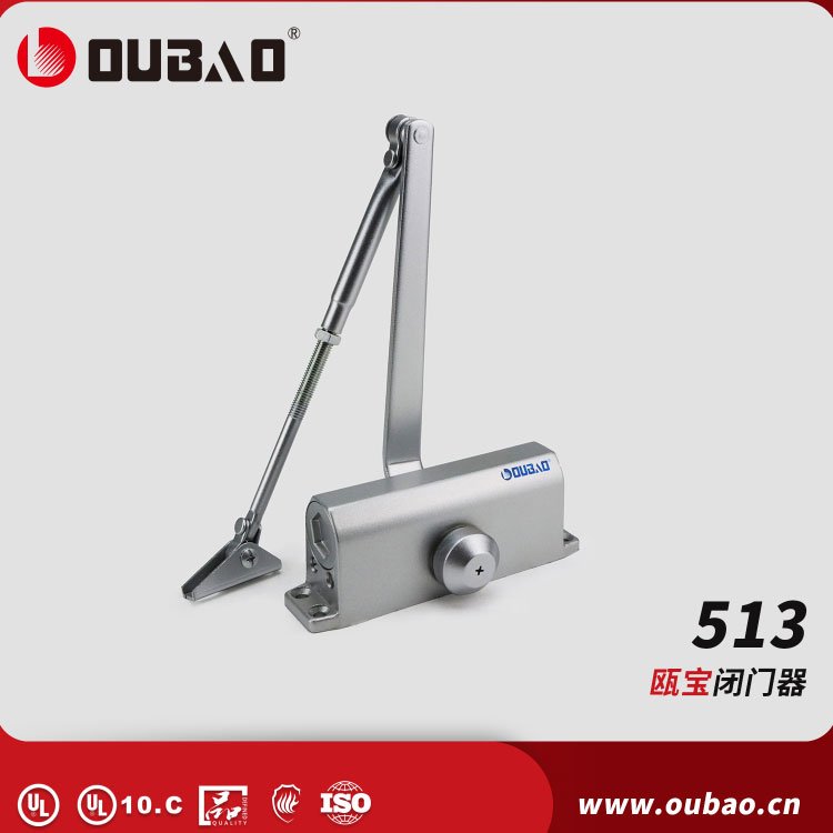 甌寶關(guān)門器513F中號雙段調(diào)速液壓緩沖閉門器40-65KG靜音關(guān)門