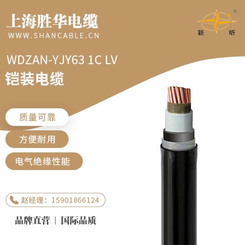 勝華新昕電纜WDZAN-YJY631cLV絕緣鋼帶鎧裝低煙無鹵阻燃三芯