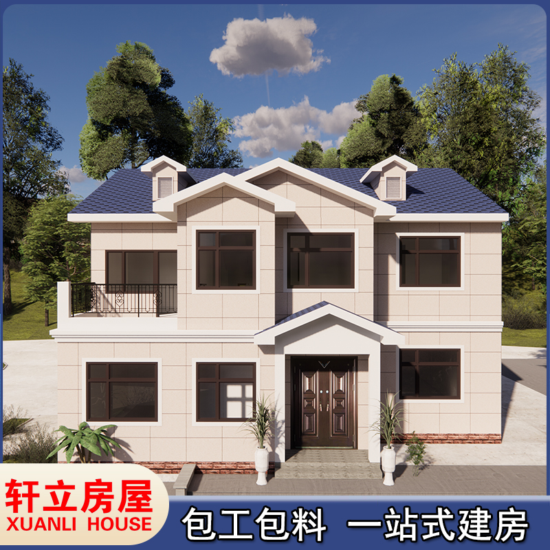 軒立輕鋼別墅抗震抗風(fēng)兩層農(nóng)村自建房保溫隔熱材料提供