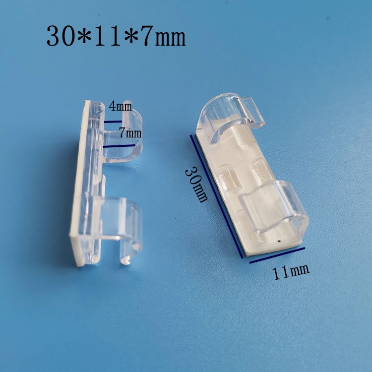 龍三供應(yīng)3M塑料自粘式辦公室粘性電纜固定器30*11mm透明