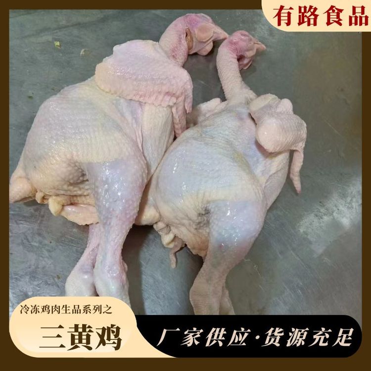 冷凍三黃雞批發(fā)貨源有路食品白條雞廠家銷售供應(yīng)國內(nèi)食品加工廠等