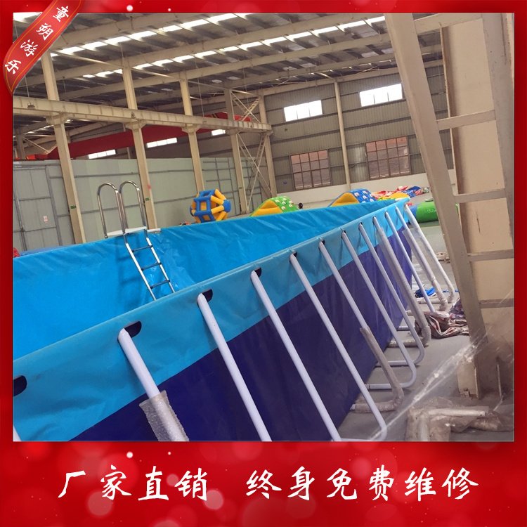 2022年新款小型移動(dòng)水上樂(lè)園項(xiàng)目戶外支架水池訂做