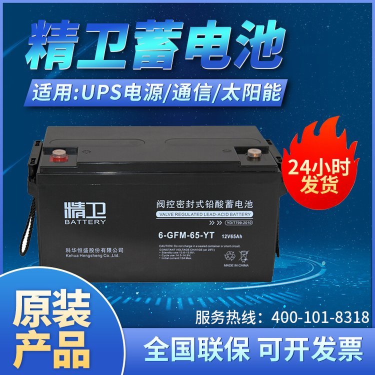 科華精衛(wèi)蓄電池鉛酸電池6-GFM-65-YT免維護(hù)直流屏電池12V65AH