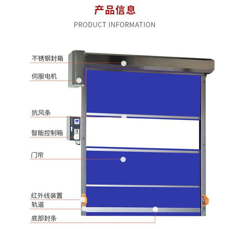 不銹鋼pvc車間感應(yīng)快速升降門軟簾門廠家定做智通