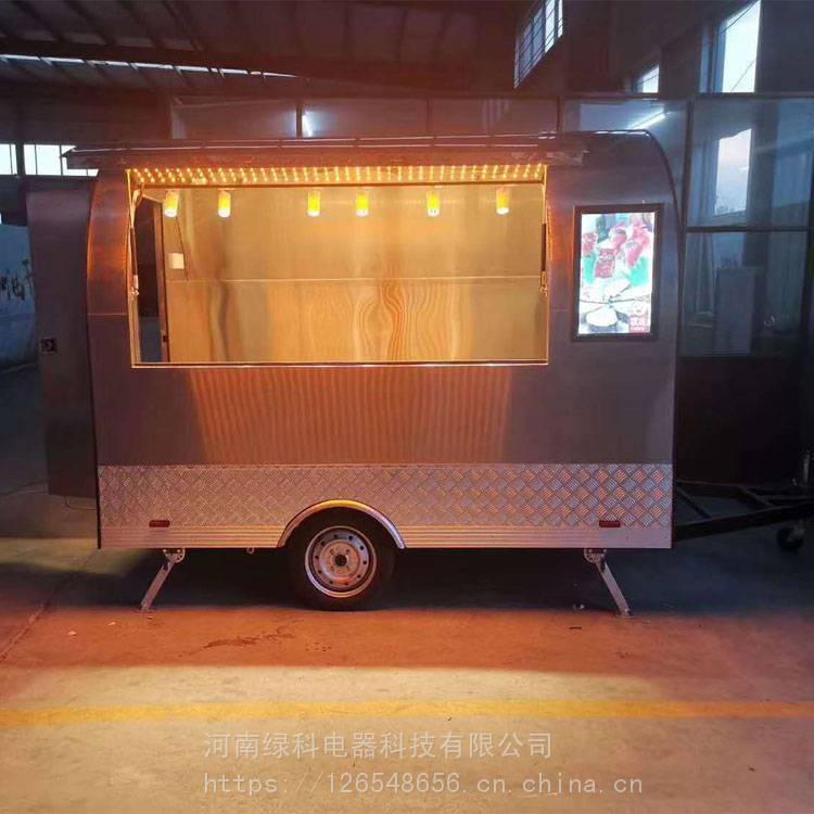 外貿(mào)定制冰淇淋奶茶移動(dòng)小吃快餐車(chē)雪糕咖啡店鋪拖車(chē)餐車(chē)設(shè)計(jì)