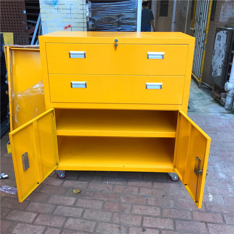 博毅弘重型儲存柜不銹鋼工具柜圖片掛板車間移動抽屜式工具車廠家
