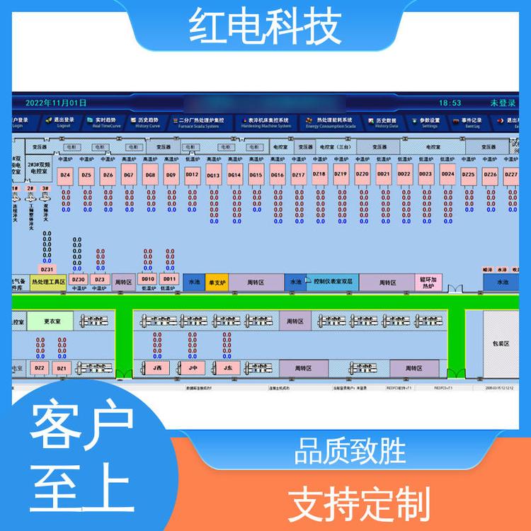 紅電科技加熱爐熱處理生產(chǎn)過程在線控制系統(tǒng)數(shù)據(jù)保存用于化工行業(yè)