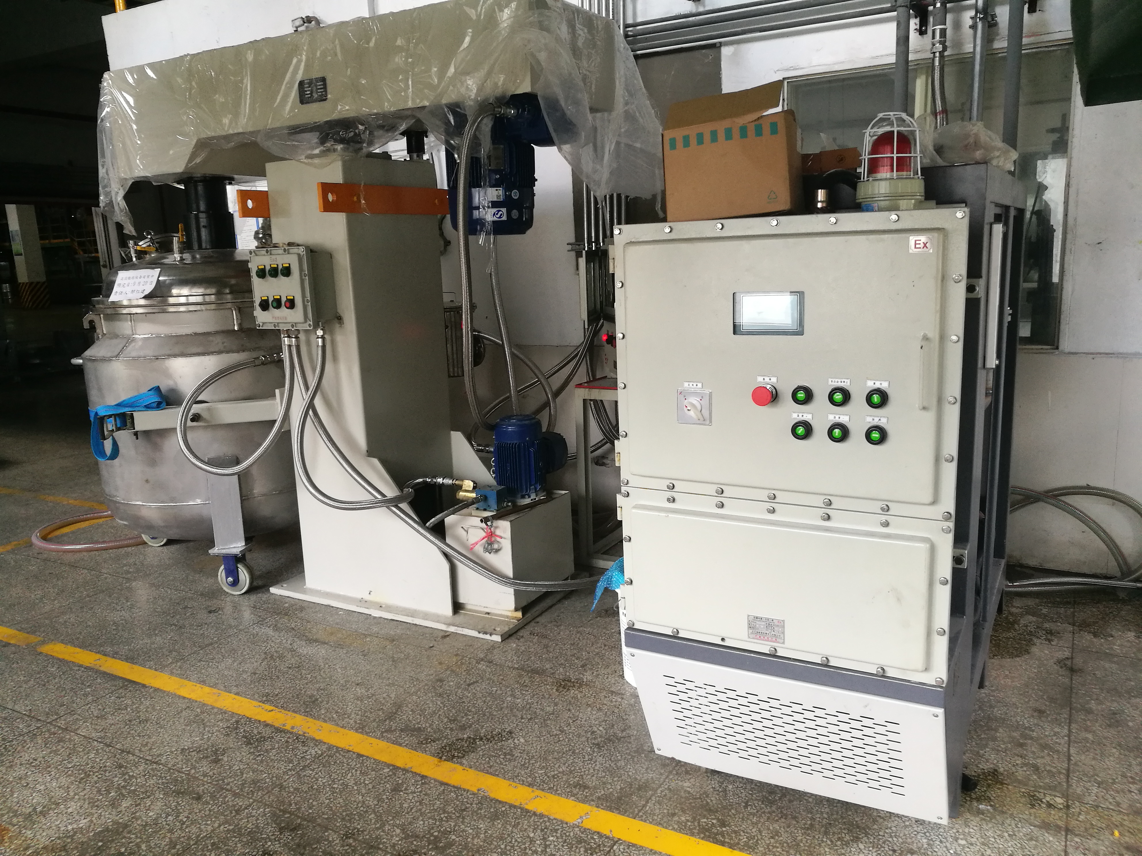 化工反應(yīng)釜加熱用鈺明300度防爆電加熱油爐200度48KW隔爆BT油溫機(jī)