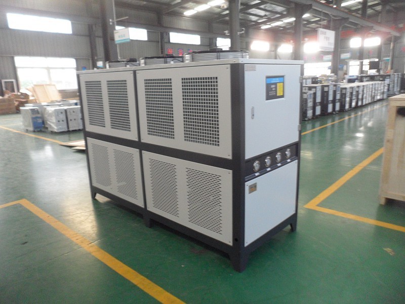 鈺明機(jī)械拉絲機(jī)冷卻用工業(yè)冷水機(jī)拉絲油降溫用風(fēng)冷式冷水機(jī)組