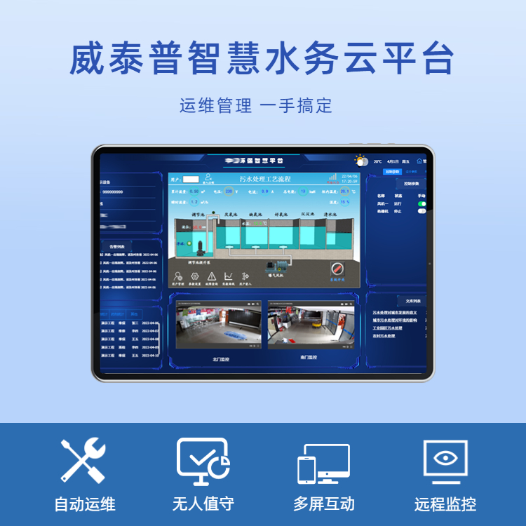 威泰普醫(yī)院污水處理系統(tǒng)智慧水務(wù)智能運維管理系統(tǒng)平臺