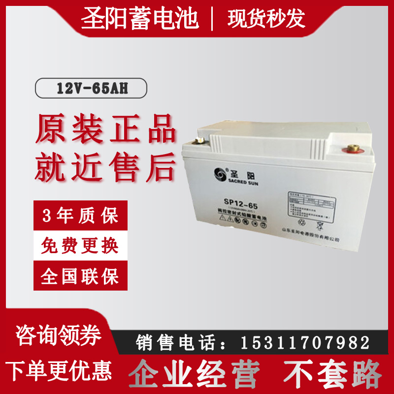 圣陽12V65AHUPS電源EPS消防應急主機風力發(fā)電太陽能免維護蓄電池