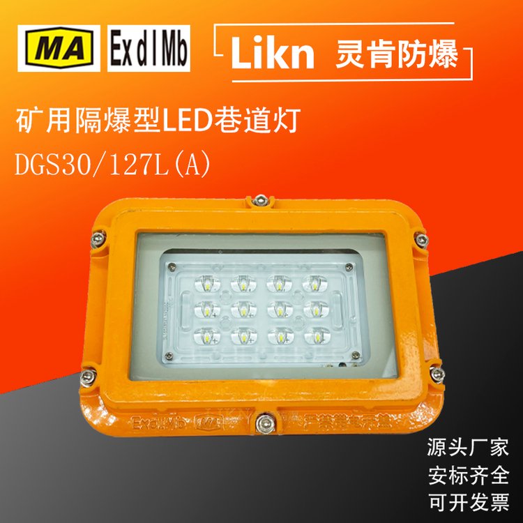 煤山用防爆型LED巷道照明燈DGS30\/127L(A)礦用隔爆型工礦燈