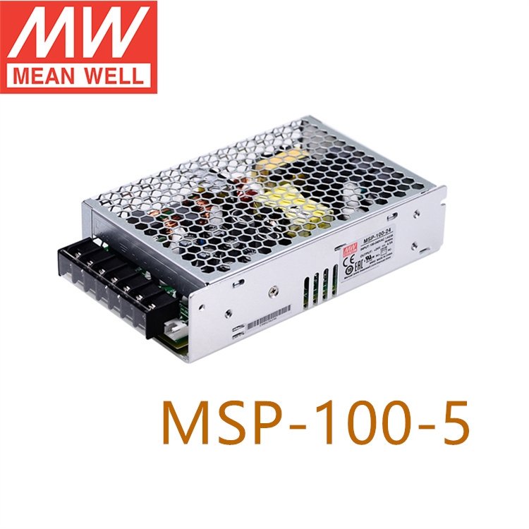 明緯MSP-100-5全新正品100w5v17a單組輸出PFC醫(yī)用型開關(guān)電源