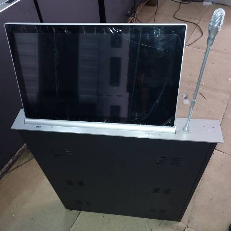 福建展宏牌顯示器超薄液晶屏話筒同步一體升降