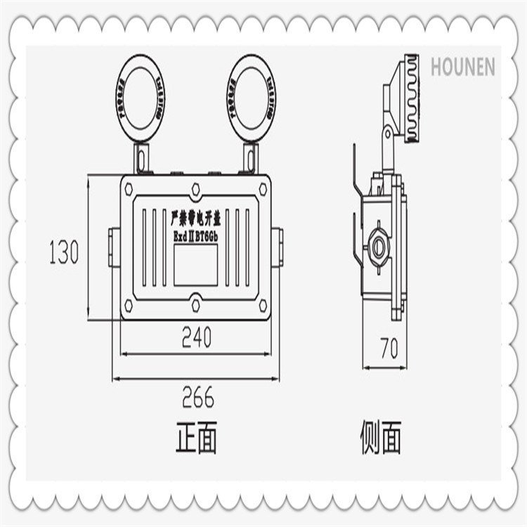 壁掛24V-36V智能LED防爆超亮消防應(yīng)急照明雙頭燈