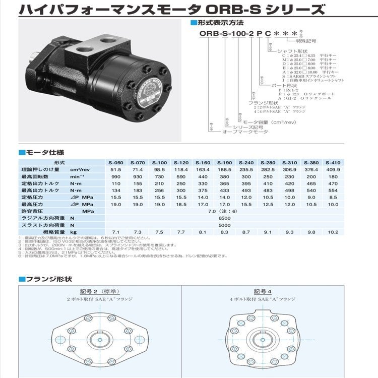 日本油泵株式會社(NOP)液壓馬達ORB-S-410-2PC