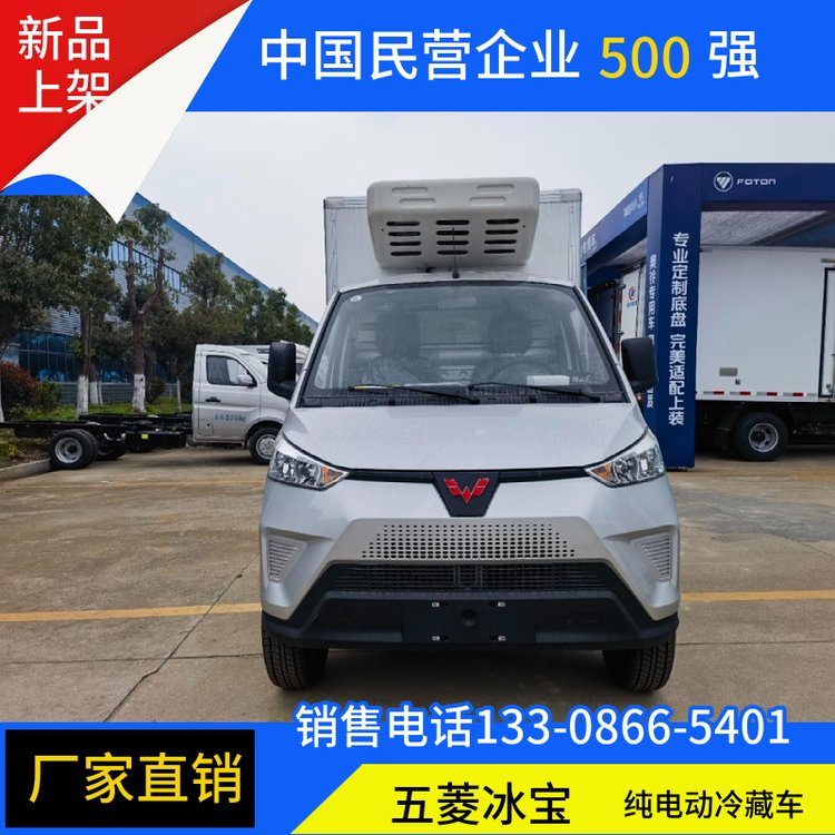 五菱冰寶純電動(dòng)2.8米微卡冷藏車電車廂貨冷鏈配送保溫插電制冷