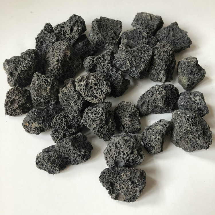 污水除臭火山巖松樹皮5-88-16mm多孔石工業(yè)廢水處理生物濾料