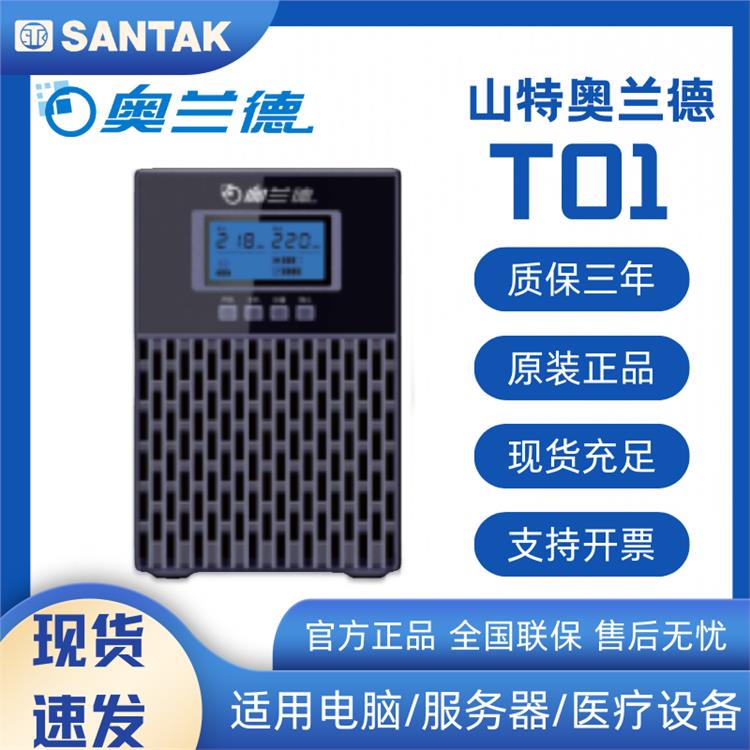 山特奧蘭德UPS電源在線式T01內(nèi)置電池1KVA900W斷電可延時(shí)機(jī)房專用