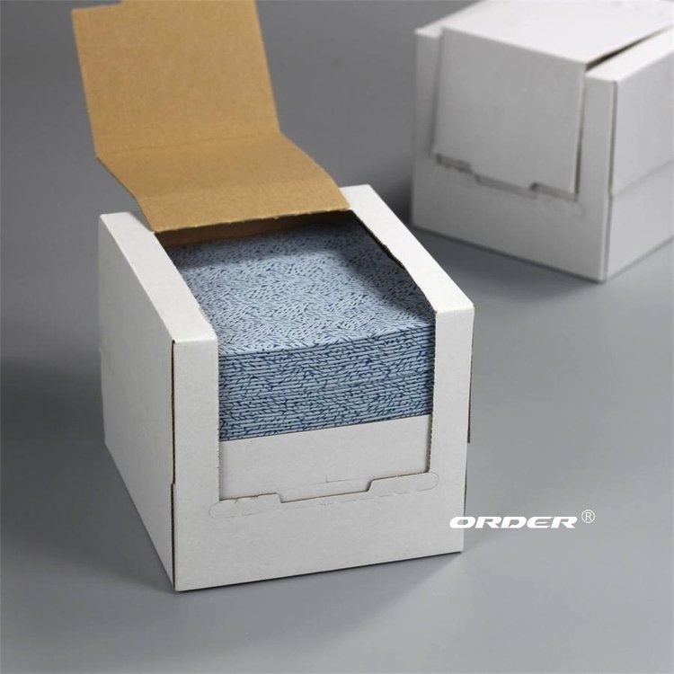 歐德ORDER強(qiáng)力吸油1\/4折疊式100片\/盒擦拭布工業(yè)用熔噴吸水吸油布
