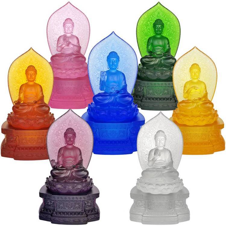 寺廟大件琉璃佛像，琉璃藥師七佛，琉璃十二藥叉壇城琉璃佛像，深圳琉璃藥師佛壇城佛像，寺廟琉璃佛像廠家