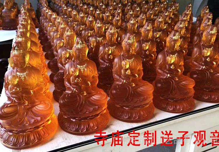 古法琉璃佛像加工廠，真琉璃佛像定制琉璃觀音菩薩寺廟佛像，琉璃雕像雕塑工藝品
