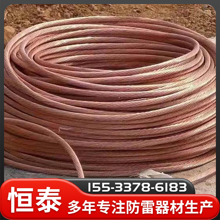 銅包鋼絞線接地線定制裸加工硬銅絞線240軟連接防雷用