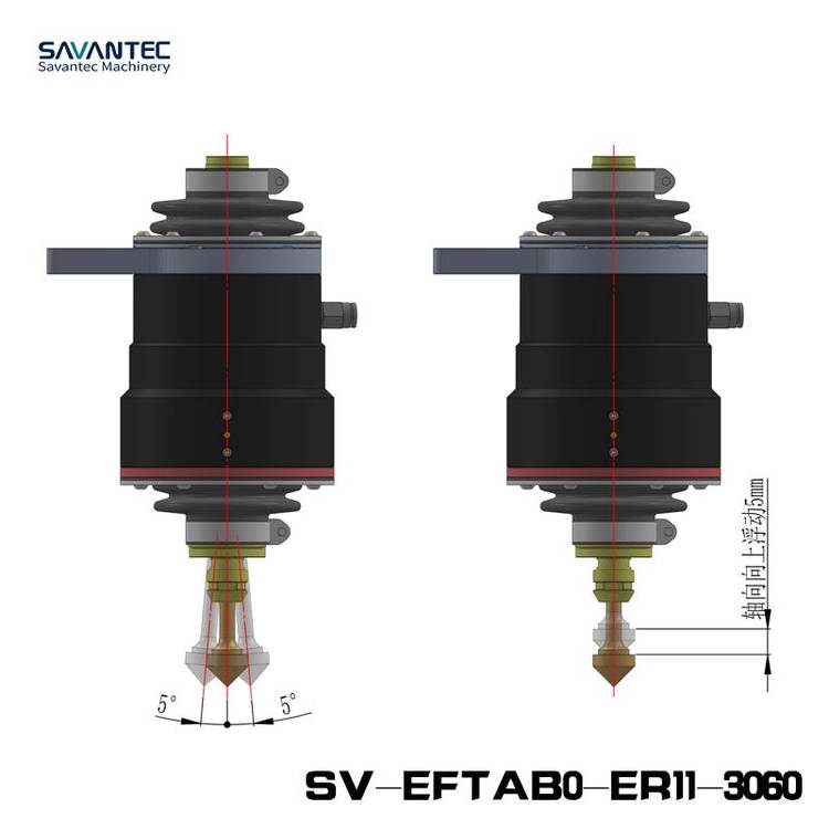 賽萬特萬向機器人氣動浮動打磨頭去毛刺主軸SV-EFTAB0-ER11