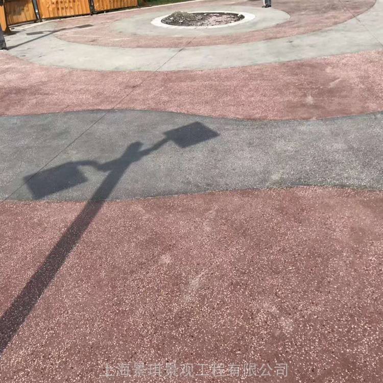 游樂園礫石聚合物施工方案圖案設(shè)計(jì)藝術(shù)地坪廠家施工