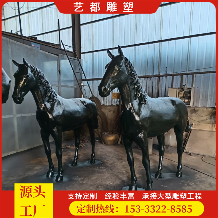 城市景觀銅馬雕塑鑄銅古代馬雕像仿真飛馬動(dòng)物藝都廠家