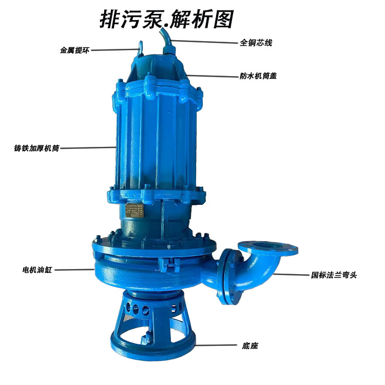污水泵抽糞泥漿排污泵魚塘三相潛水泵化糞池抽水機380V切割灌溉KW