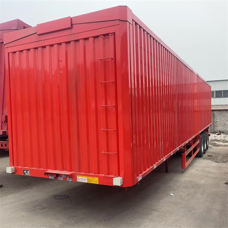快遞物流半掛車集裝箱飛翼運(yùn)輸車承載能力強(qiáng)