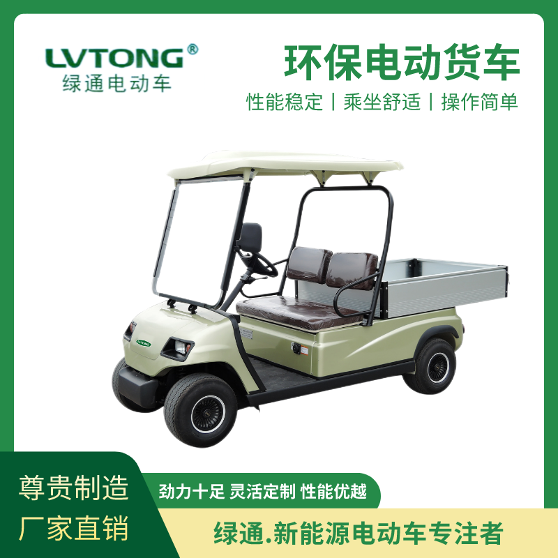 綠通兩人座電動(dòng)貨車廠區(qū)使用電動(dòng)搬運(yùn)車運(yùn)行平穩(wěn)靈活LT-A2.H8