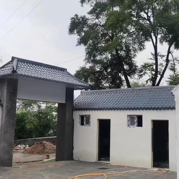 長(zhǎng)治市新老舊小區(qū)改造仿古樹脂瓦施工安裝廠家全新原料生產(chǎn)施工方便