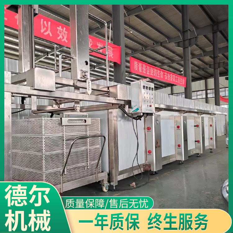 三聯鹵煮鍋六連蒸汽蜂窩加熱多連鍋煮牛羊鴨貨聯續(xù)鹵煮機德爾機械